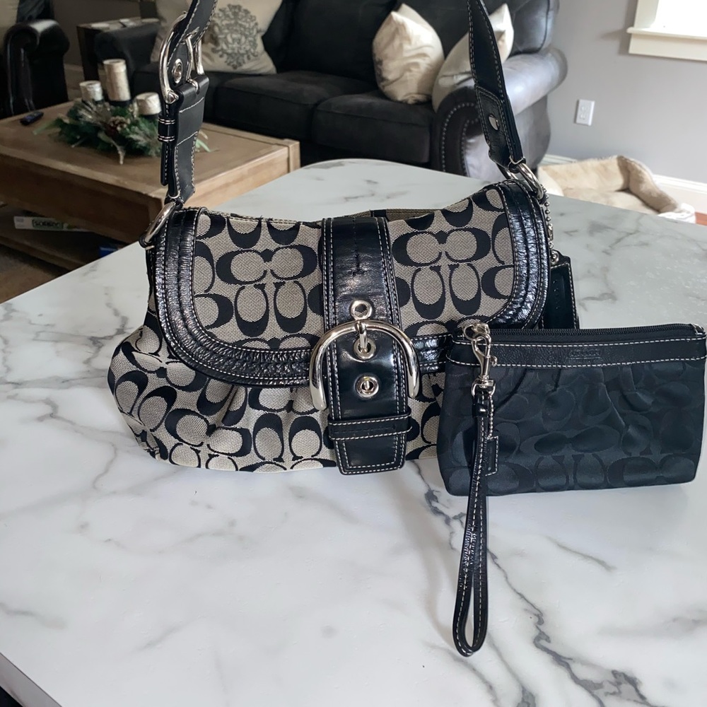 Coach bag with wristlet